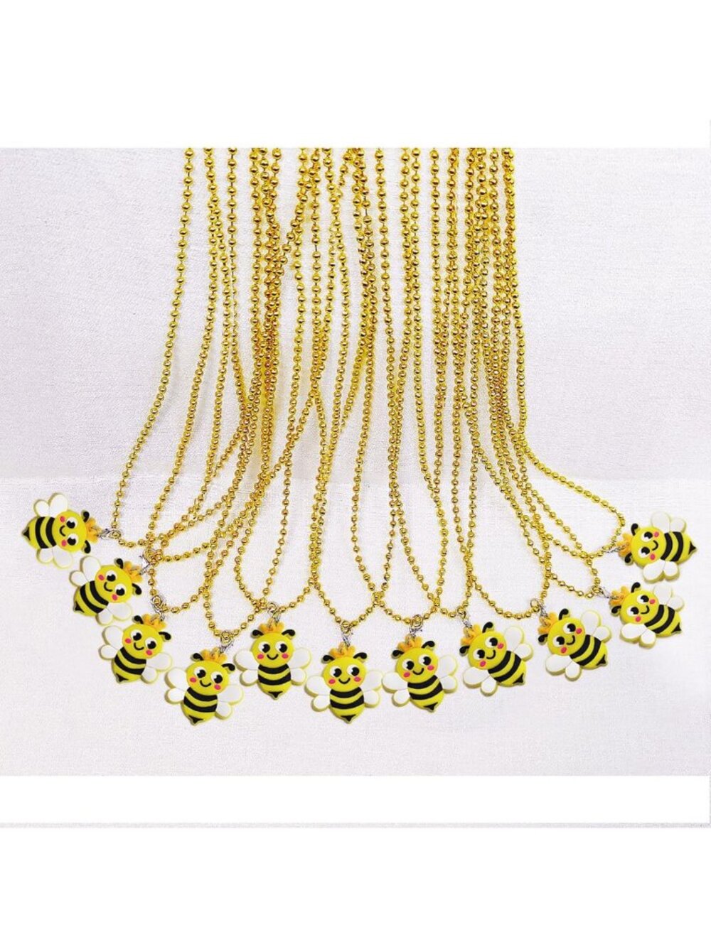 24 Pack Bee Necklaces - Animal Party Favors, Baby Shower Gifts, Birthday